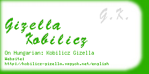 gizella kobilicz business card